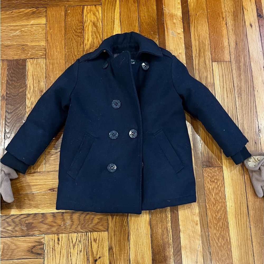 Woolrich Navy Kids Peacoat
